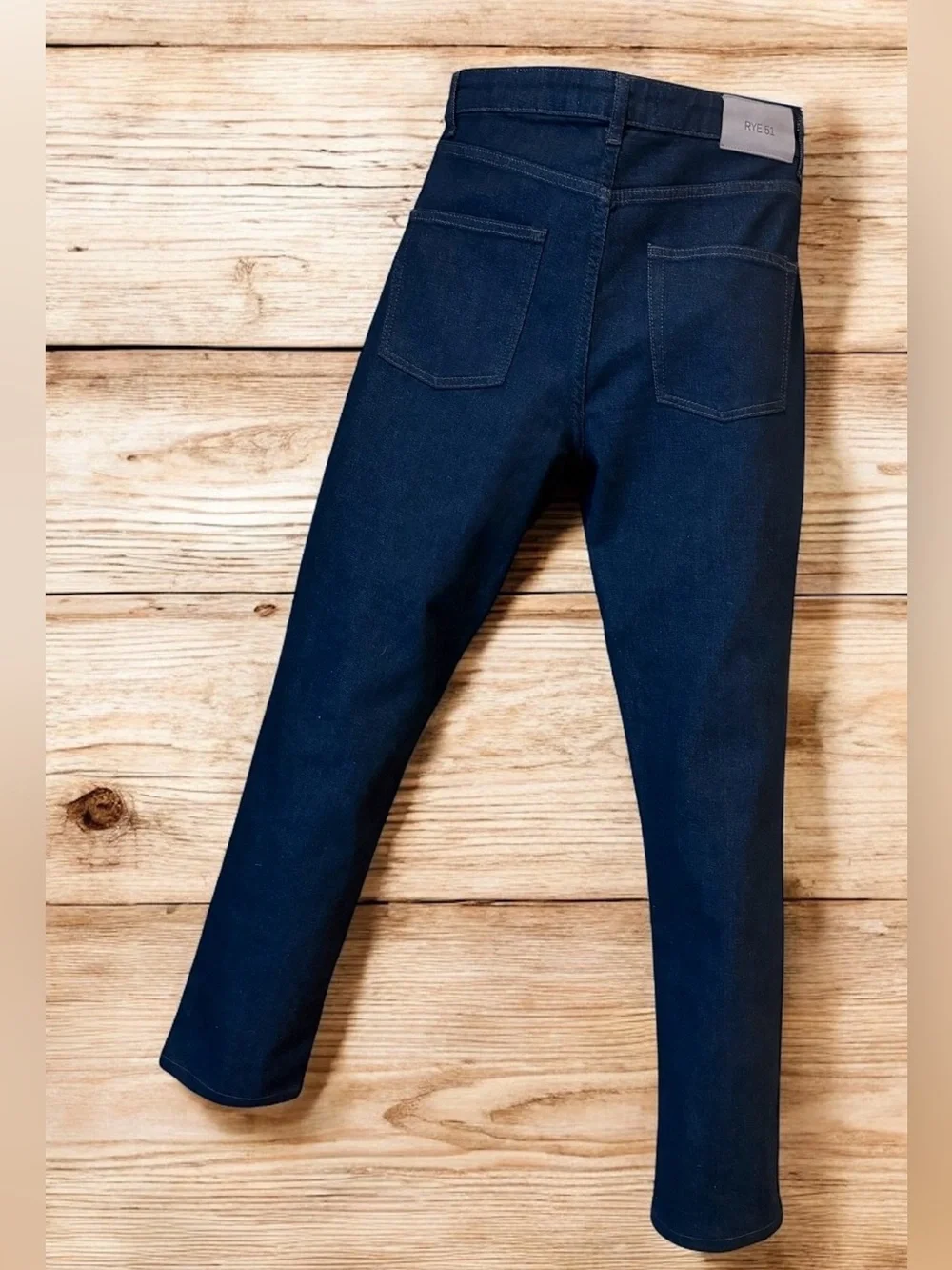 Rye 51 Candiani Italian Stretch Denim Rocco Wash Men’s 32” Straight Leg Jeans